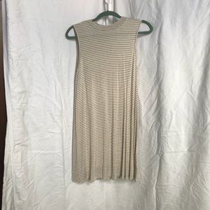 Cream Striped Dress